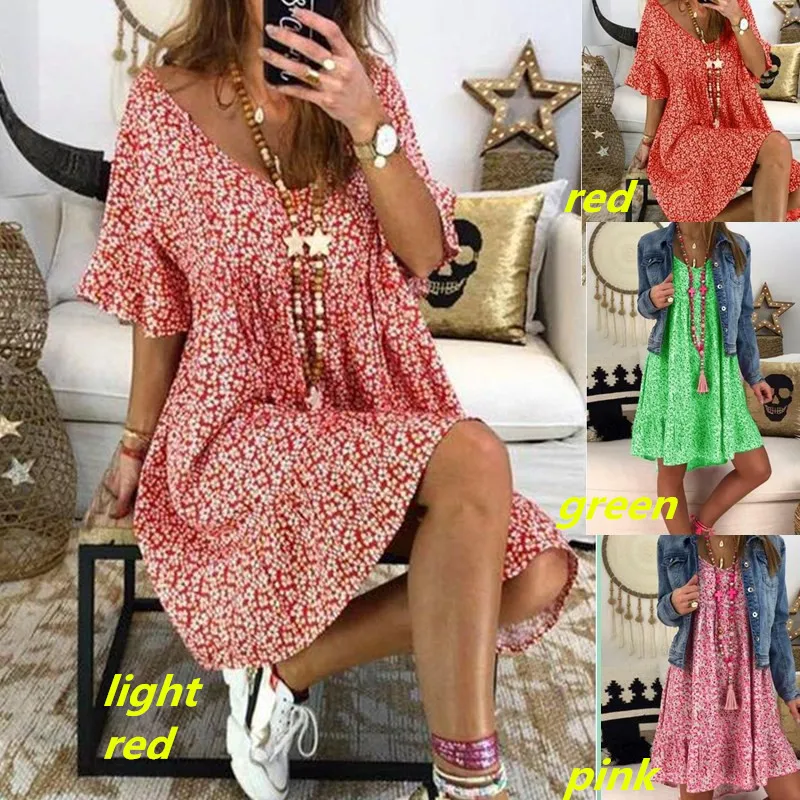 Women Fashion Sexy Deep V Neck Floral Print Shirt Dress Ladies Loose Fit Knee Length Dress Plus Size
Women Fashion Sexy Deep V Neck Floral Print Shirt Dress Ladies Loose Fit Knee Length Dress Plus Size