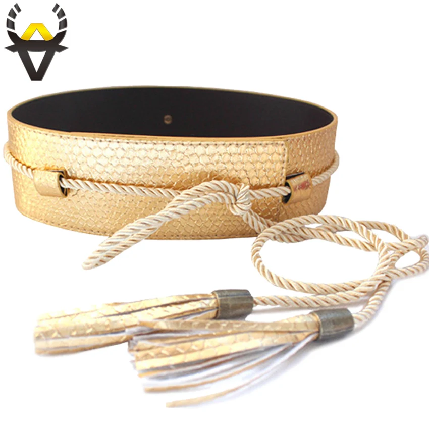 Fashion belts for women clothing High quality PU leather belt female Wide tassel strap Gold waistband woman Wholesale price sale
Fashion belts for women clothing High quality PU leather belt female Wide tassel strap Gold waistband woman Wholesale price sale