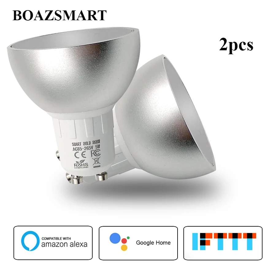 GU10 Smart Led Bulbs Smart LED WiFi Bulbs Dimmable Spot Light Bulb Daylight Lamp RGBCW Compatible with Alexa/Google home/IFTTT
GU10 Smart Led Bulbs Smart LED WiFi Bulbs Dimmable Spot Light Bulb Daylight Lamp RGBCW Compatible with Alexa/Google home/IFTTT