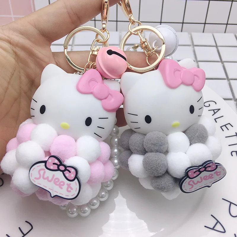 Hello Kitty Keychain Small Fur Ball Pom Pom Porte Clef Bag Car Key Ring Cartoon Fur Ball Key Chain Chaveiro for Women Keyring
Hello Kitty Keychain Small Fur Ball Pom Pom Porte Clef Bag Car Key Ring Cartoon Fur Ball Key Chain Chaveiro for Women Keyring