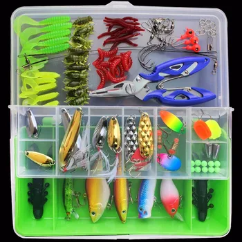 101pcs Fishing Lure Kit Set Spinner Crankbait Minnow Popper VIB Soft Hard Spoon Crank Baits Hooks Fishing Tackle Box Accessories
101pcs Fishing Lure Kit Set Spinner Crankbait Minnow Popper VIB Soft Hard Spoon Crank Baits Hooks Fishing Tackle Box Accessories