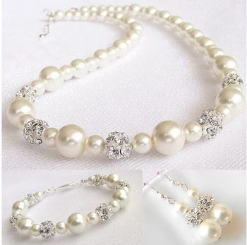 Imitation White Pearl Jewelry Sets Pearl Necklace/Earrings/Bracelet African Beads Jewelry Set Wedding Jewelry Bridesmaid Gift
Imitation White Pearl Jewelry Sets Pearl Necklace/Earrings/Bracelet African Beads Jewelry Set Wedding Jewelry Bridesmaid Gift