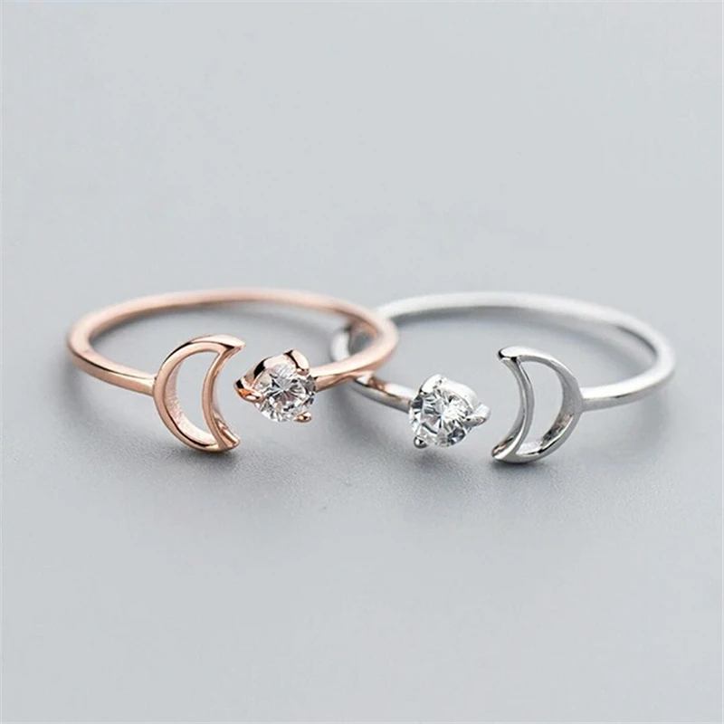 100% 925 Real Sterling Silver Fashion Women Moon Opening Rings Size Adjustable For Female Girls Lady's Jewelry J4103
100% 925 Real Sterling Silver Fashion Women Moon Opening Rings Size Adjustable For Female Girls Lady's Jewelry J4103