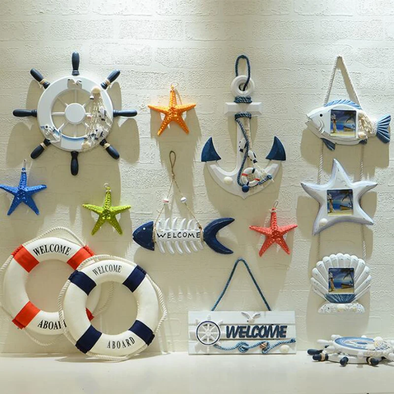Mediterranean Style Creative Home Bar Wall Decorative Room Decoration Crafts Starfish Rudder Shells Starfishes High Quality
Mediterranean Style Creative Home Bar Wall Decorative Room Decoration Crafts Starfish Rudder Shells Starfishes High Quality