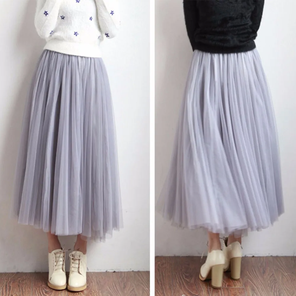 2018 Fashion Tulle Women Summer Elastic High Waist Long Mesh Tutu Pleated Skirt women's Skirt
2018 Fashion Tulle Women Summer Elastic High Waist Long Mesh Tutu Pleated Skirt women's Skirt