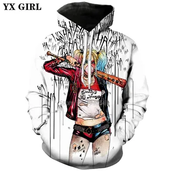 YX GIRL Drop shipping 2018 New Fashion 3d Hoodies Anime Suicide Squad Harley Quinn Print Men Women casual Hooded Sweatshirt
YX GIRL Drop shipping 2018 New Fashion 3d Hoodies Anime Suicide Squad Harley Quinn Print Men Women casual Hooded Sweatshirt