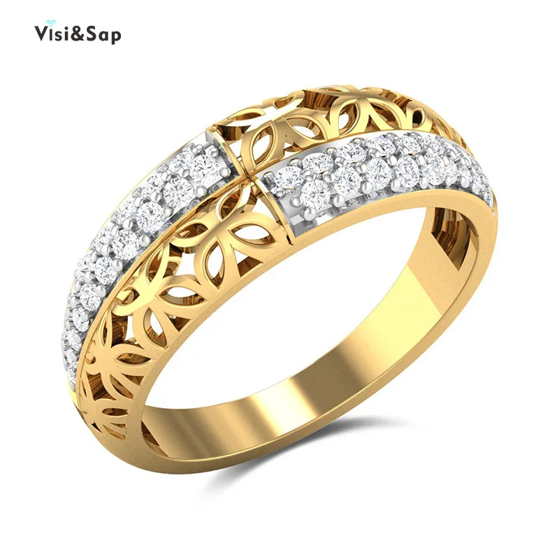 Visisap Luxury Hollow Pattern Rings for Women Icedout Micro Inlaid Zircon Yellow Gold Color Anniversary Gifts Ring Jewelry B2337
Visisap Luxury Hollow Pattern Rings for Women Icedout Micro Inlaid Zircon Yellow Gold Color Anniversary Gifts Ring Jewelry B2337