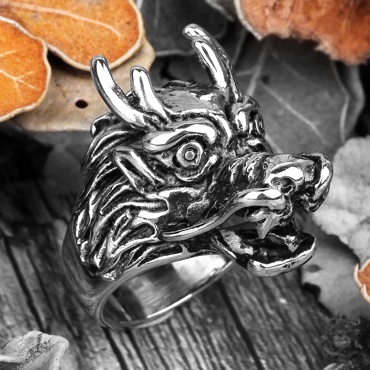 Stainless Steel Men Rings Chinese Dragon Amulet Animal Punk Rock Hip Hop for Male Boyfriend Jewelry Creativity Gift Wholesale
Stainless Steel Men Rings Chinese Dragon Amulet Animal Punk Rock Hip Hop for Male Boyfriend Jewelry Creativity Gift Wholesale