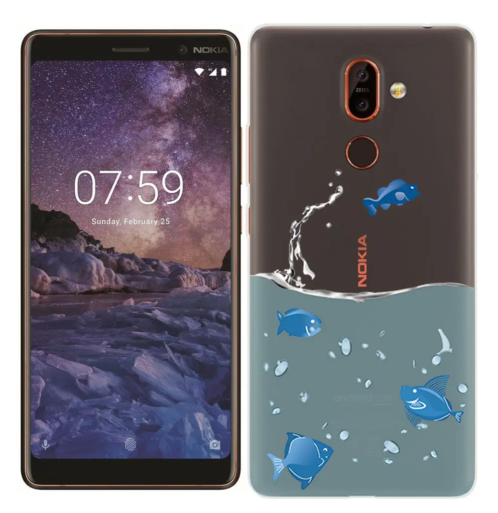 Soft TPU Case for Nokia 7 Plus Smart Back Cover for Nokia 3 5 6 7 8 Painted ShockProof Fundas for Nokia 2.1 3.1 5.1 6.1 Silicone (10)