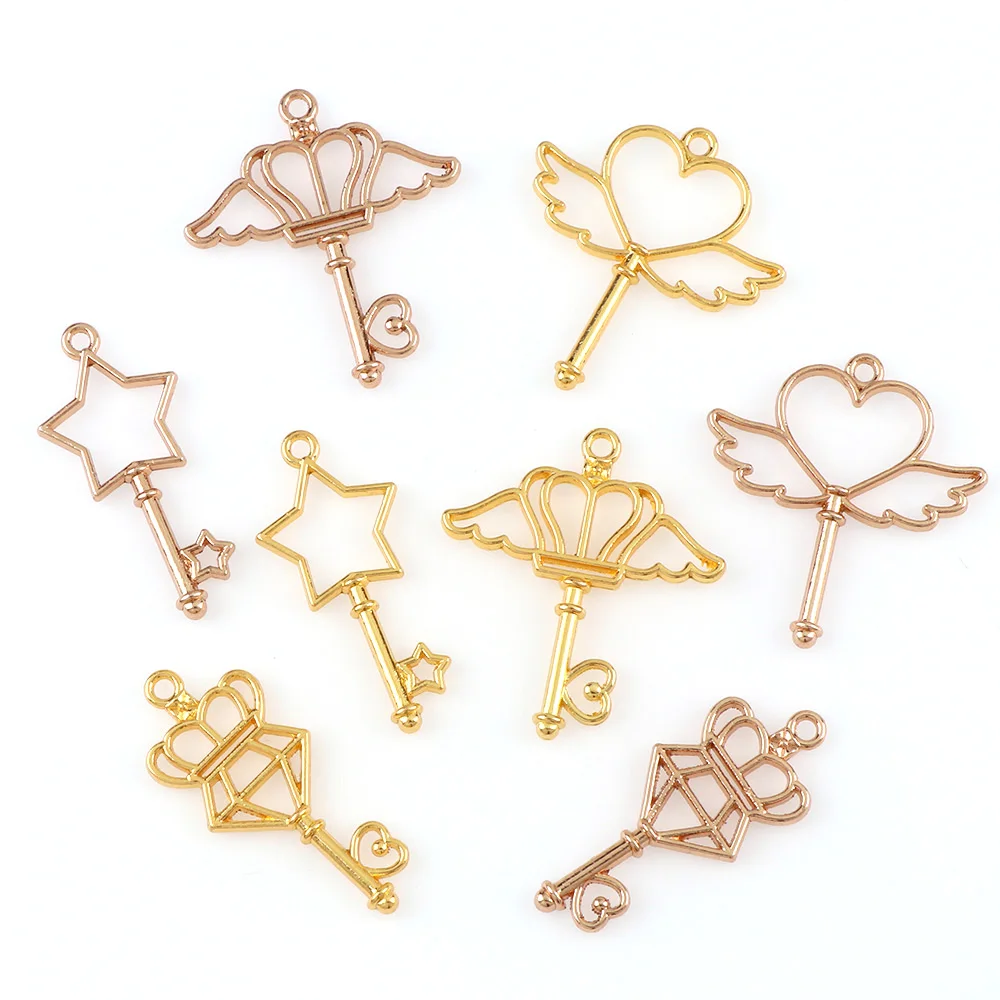 4pc/set Key Heart Angel Star Mix Metal Hollow UV Resin Charm Frame Pendant Gold Charm Bezel Setting Cabochon Setting
4pc/set Key Heart Angel Star Mix Metal Hollow UV Resin Charm Frame Pendant Gold Charm Bezel Setting Cabochon Setting