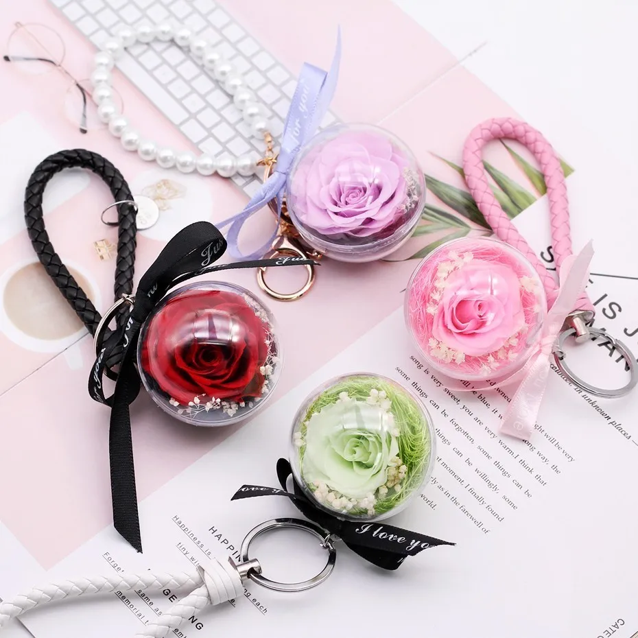 Immortal Flower Car Hanging Key Chain Wholesale Creative Immortal Flower Acrylic Ball Valentine's Day Gift To Send Honey To Love
Immortal Flower Car Hanging Key Chain Wholesale Creative Immortal Flower Acrylic Ball Valentine's Day Gift To Send Honey To Love