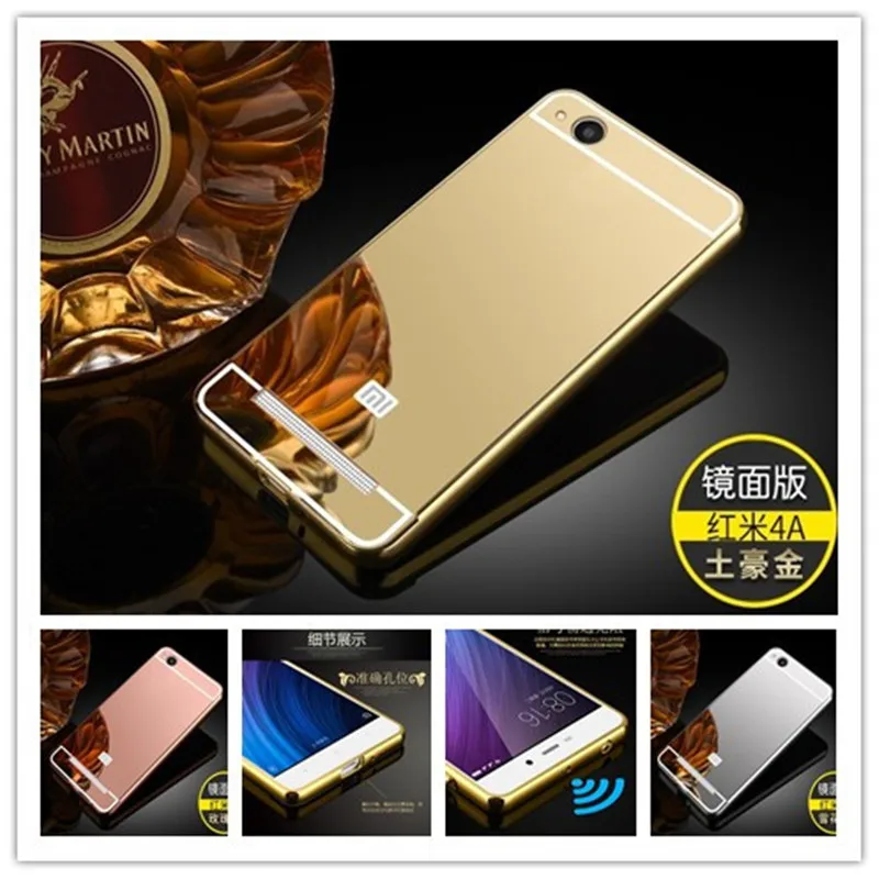 Fashion Luxury Rose Gold Mirror Cases For Xiaomi Redmi 4A Alumimum Metal Frame shell Back Cover for Redmi 4A
Fashion Luxury Rose Gold Mirror Cases For Xiaomi Redmi 4A Alumimum Metal Frame shell Back Cover for Redmi 4A