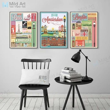 Color World City London Paris Vintage Retro Posters and Prints Living Room Wall Art Pictures Home Bar Cafe Decor Canvas Painting
Color World City London Paris Vintage Retro Posters and Prints Living Room Wall Art Pictures Home Bar Cafe Decor Canvas Painting