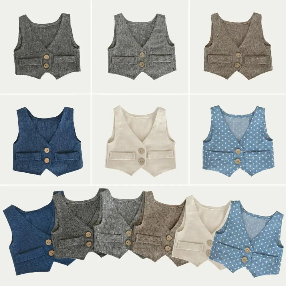 New children's photography clothing newborn pictures props sets new single vest manufacturers supply | Детская одежда и обувь