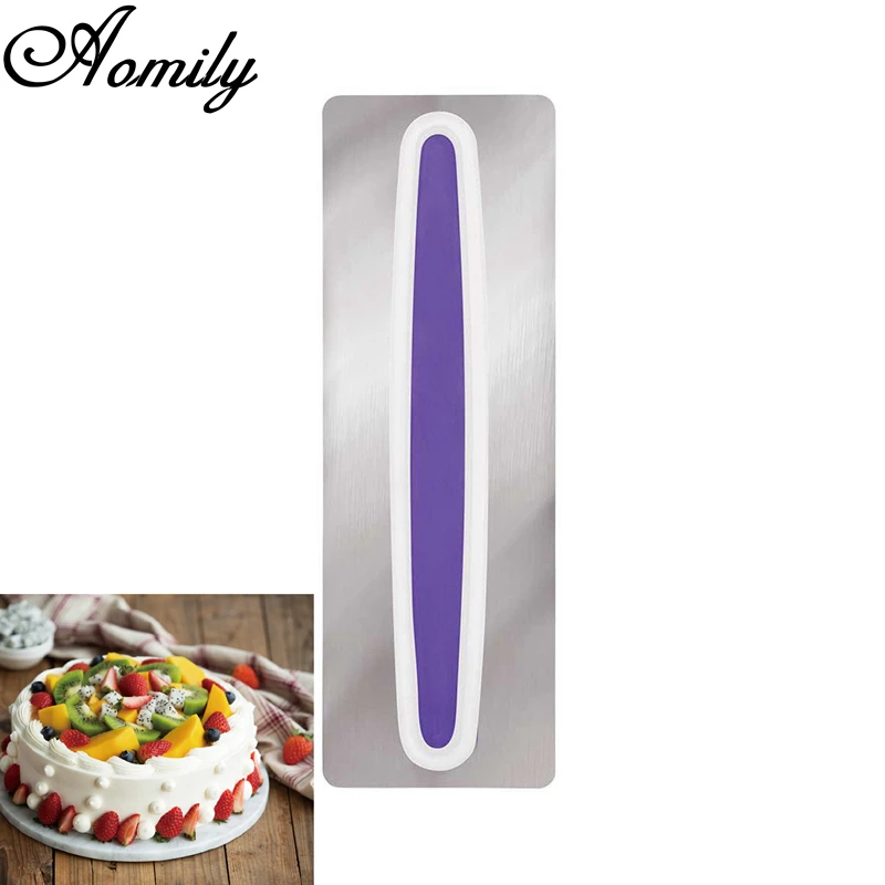 Пластиковые стальные шпатели Aomily для украшения тортов на день рождения скребки