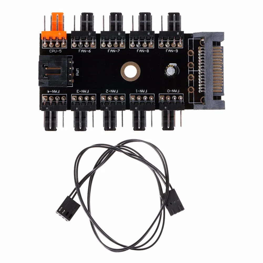 OPEN-SMART SATA 1 To 10 Way Splitter PWM Cooling Fan Hub 4-Pin 12V Power Socket PCB Adapter
OPEN-SMART SATA 1 To 10 Way Splitter PWM Cooling Fan Hub 4-Pin 12V Power Socket PCB Adapter