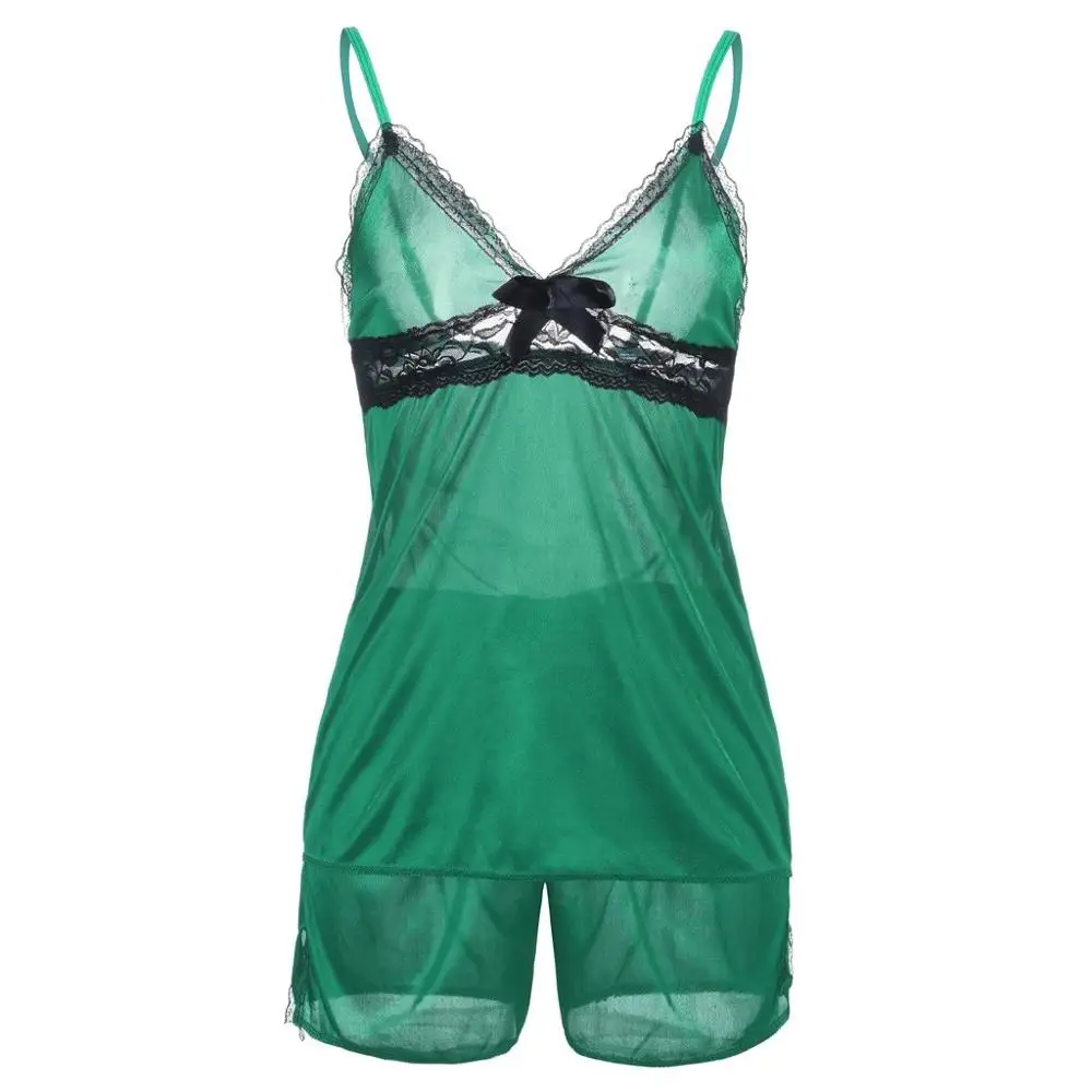 Pajamas for Women Sexy Lingerie Summer Satin Silk Nightwear V Neck Spaghetti Strap Lace Sleepwear Pyjamas Pijama Clearance 2019
Pajamas for Women Sexy Lingerie Summer Satin Silk Nightwear V Neck Spaghetti Strap Lace Sleepwear Pyjamas Pijama Clearance 2019