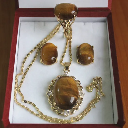 free shipping>>> Wholesale nice 13*18mm gold plated tiger eye stone ring(#6,7,8,9) earrings &pendant fashion jewelry set005
free shipping>>> Wholesale nice 13*18mm gold plated tiger eye stone ring(#6,7,8,9) earrings &pendant fashion jewelry set005