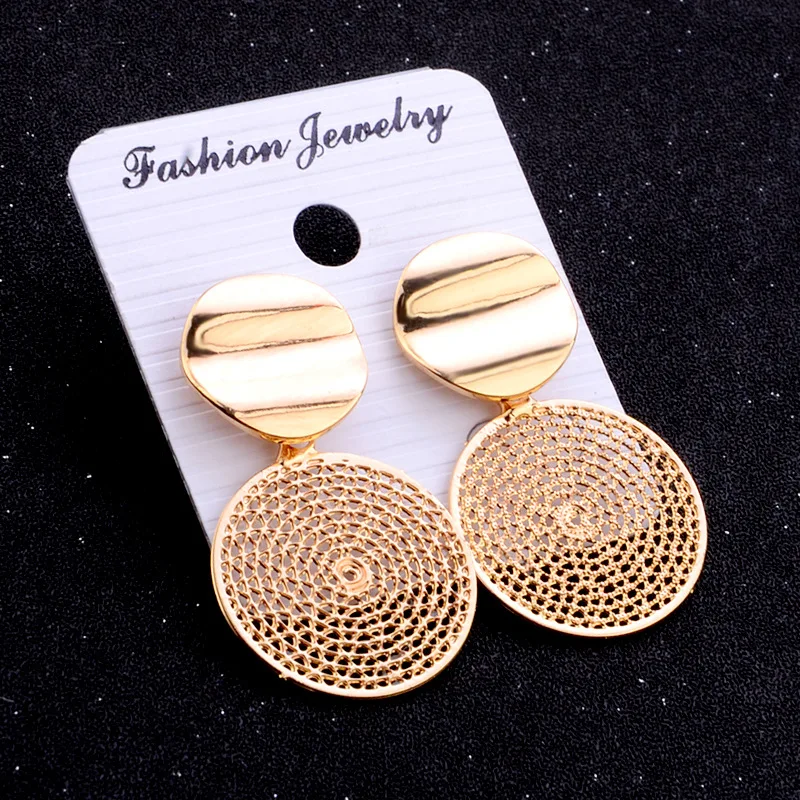 New Fashion Gold Silver Color Circle Sequin Mesh Disc Drop Earrings for Women Statement Earring Geometric Pendientes Brincos
New Fashion Gold Silver Color Circle Sequin Mesh Disc Drop Earrings for Women Statement Earring Geometric Pendientes Brincos