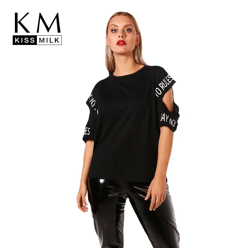 kissmilk Plus Size 2018 New Fashion Cut Out Women Summer T-shirts Letter Printed O Neck Short Sleeve Casual Lady Tops
kissmilk Plus Size 2018 New Fashion Cut Out Women Summer T-shirts Letter Printed O Neck Short Sleeve Casual Lady Tops