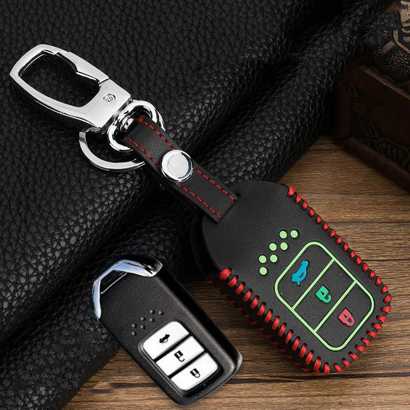 Hand sewing Luminous Leather Smart Car Key Protect Cover Case For Honda Civic Accord EX EXL Crv Crz Hrv Shell Accessories
Hand sewing Luminous Leather Smart Car Key Protect Cover Case For Honda Civic Accord EX EXL Crv Crz Hrv Shell Accessories