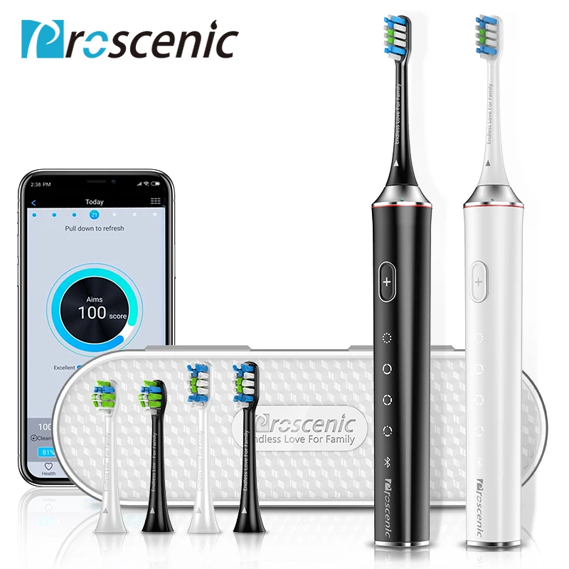 Proscenic Ultrasonic Electric Toothbrush Rechargeable Toothbrush for Adults with APP Bluetooth Sterilization Charging Base
Proscenic Ultrasonic Electric Toothbrush Rechargeable Toothbrush for Adults with APP Bluetooth Sterilization Charging Base