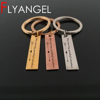 FLYANGEL Engraved Keychain You Are My Greatest Adventure Bag Charm Cute Key Holder For Baby Shower Gifts Keyrting Jewelry
FLYANGEL Engraved Keychain You Are My Greatest Adventure Bag Charm Cute Key Holder For Baby Shower Gifts Keyrting Jewelry