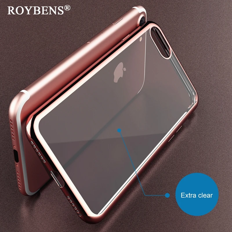 Roybens For iPhone 7 Clear Case Luxury Plating Silicone Cover For iPhone 7 Plus 6 6S 8 X 10 Gilded TPU Frame Transparent Back
Roybens For iPhone 7 Clear Case Luxury Plating Silicone Cover For iPhone 7 Plus 6 6S 8 X 10 Gilded TPU Frame Transparent Back