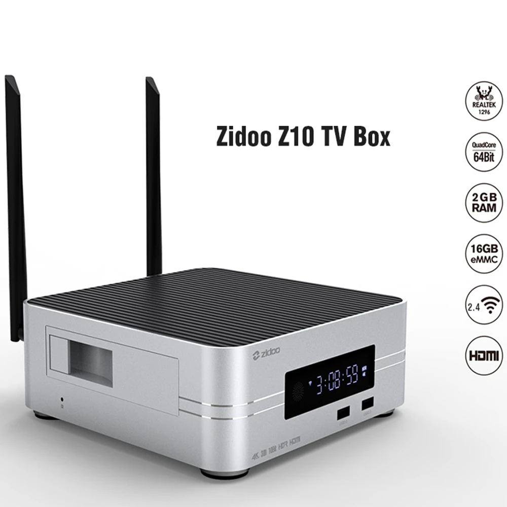 Zidoo Z10 Smart TV Box Realtek RTD1296 Android 7.1 Bluetooth 4.1 USB3.0 HDMI 2.0 Open WRT Dual System 1000Mbps Media Player
Zidoo Z10 Smart TV Box Realtek RTD1296 Android 7.1 Bluetooth 4.1 USB3.0 HDMI 2.0 Open WRT Dual System 1000Mbps Media Player
