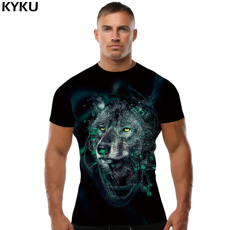KYKU Brand Wolf T shirt Head T-shirt Clothing Tops shirts Clothes Men Rock Summer Cool O-Neck
KYKU Brand Wolf T shirt Head T-shirt Clothing Tops shirts Clothes Men Rock Summer Cool O-Neck