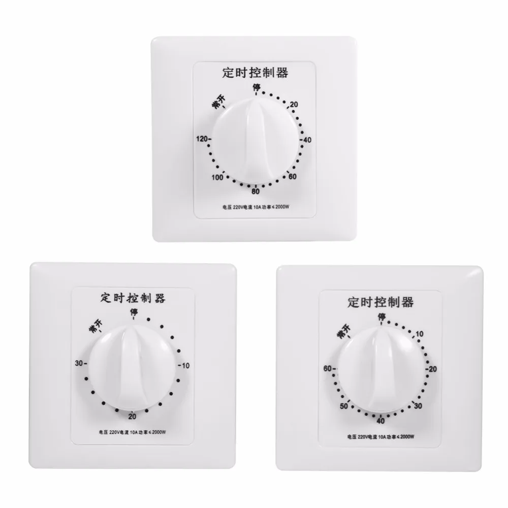 AC 220V 30/60/120 Min Countdown Timer Switch High Power Pump Timer Mechanical Time Switch Countdown Control 86 Panel
AC 220V 30/60/120 Min Countdown Timer Switch High Power Pump Timer Mechanical Time Switch Countdown Control 86 Panel