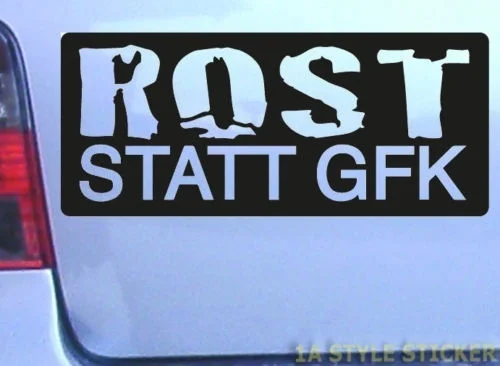 ROST STATT GFK Aufkleber LEIDER GEIL rost LACK SCHUTZ POLITUR window sticker 12.5cm | Игрушки и хобби