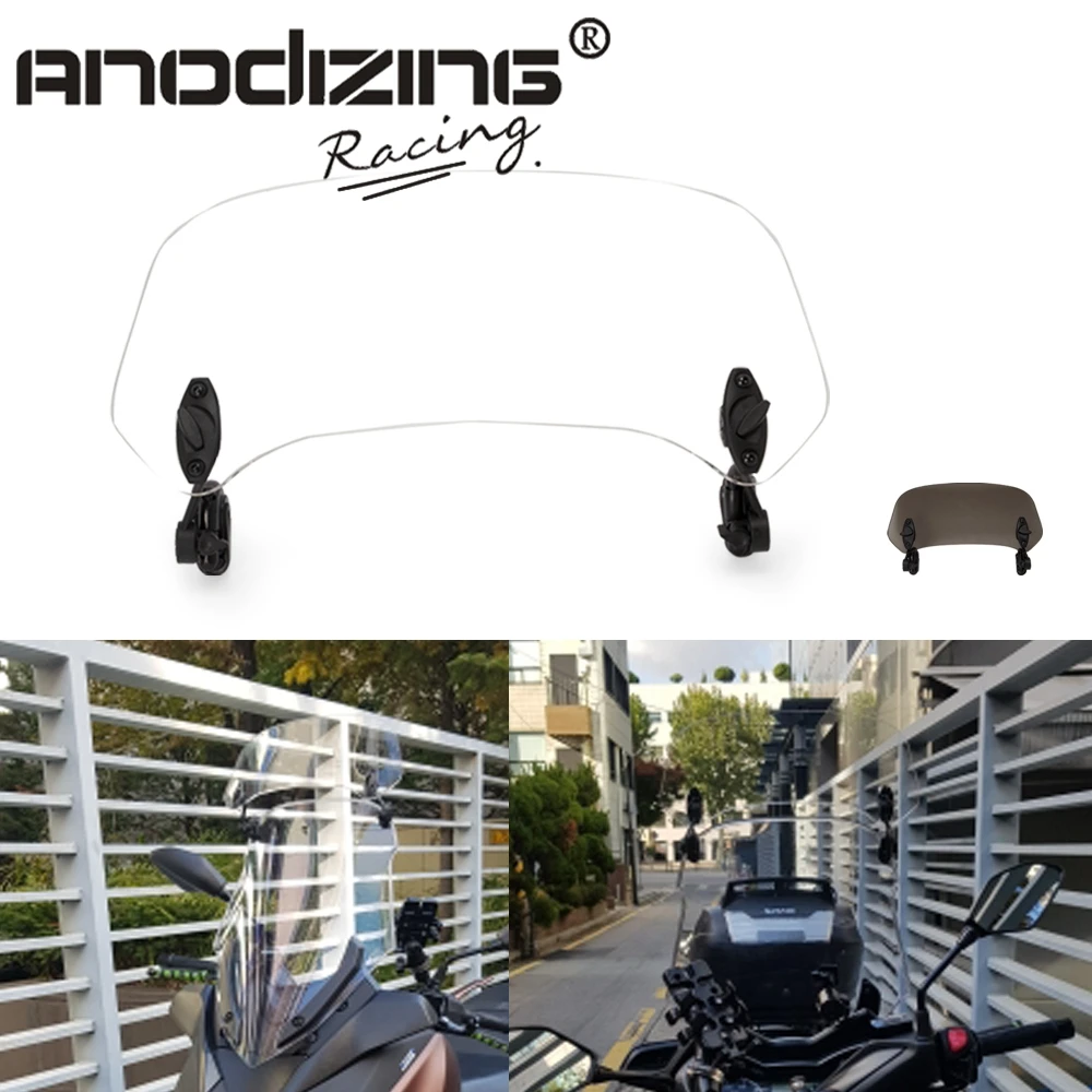 Free Shipping Universal Motorcycle Risen Adjustable Wind Screen Windshield Spoiler Air Deflector For MT07 MT09 NINJA300 MSX125
Free Shipping Universal Motorcycle Risen Adjustable Wind Screen Windshield Spoiler Air Deflector For MT07 MT09 NINJA300 MSX125