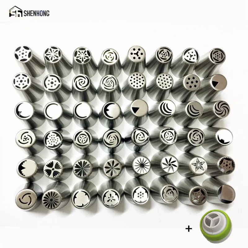 SHENHONG 48PCS Icing Piping Tips Pastry Decorating Cake Nozzles And Coupler Sets Stainless Steel Rose Bakeware For Cupcake Cream
SHENHONG 48PCS Icing Piping Tips Pastry Decorating Cake Nozzles And Coupler Sets Stainless Steel Rose Bakeware For Cupcake Cream