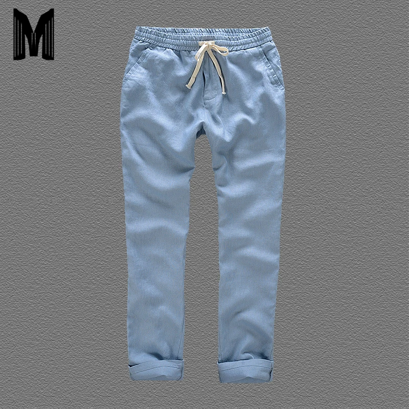 2019 Summer Men's 100%Linen Long Pants Loose Thin Casual Men Flax Trousers Elastic Waist Breathable Pants Y1685
2019 Summer Men's 100%Linen Long Pants Loose Thin Casual Men Flax Trousers Elastic Waist Breathable Pants Y1685