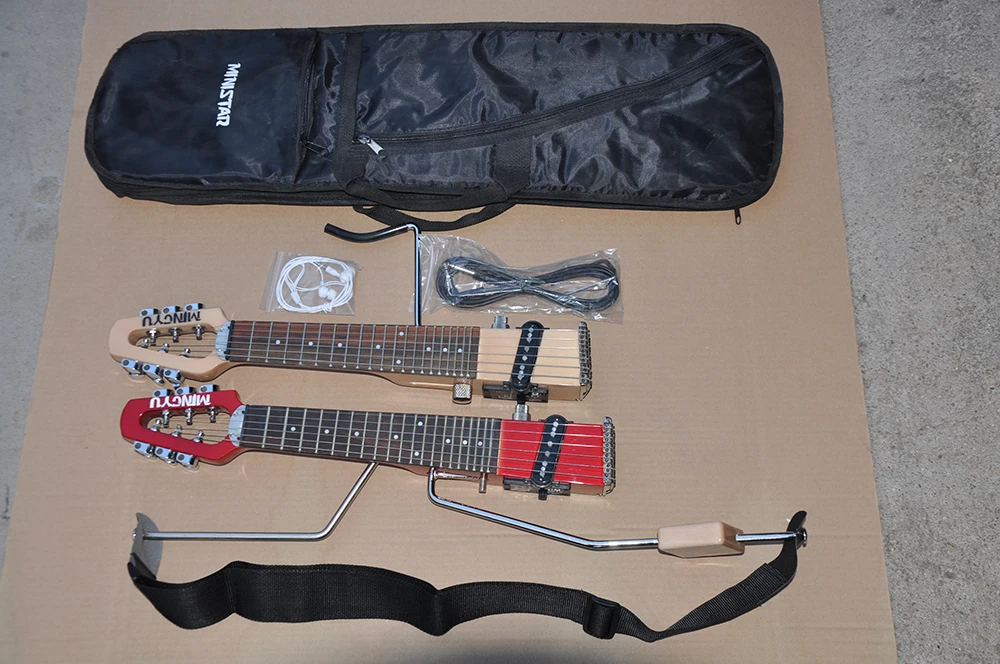 Factory custom 20 frets Travel electric guitar with 1 piclups,rosewood fingerboard,can be customized
Factory custom 20 frets Travel electric guitar with 1 piclups,rosewood fingerboard,can be customized