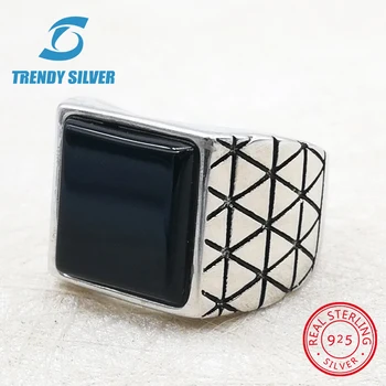 square silver 925 fine jewelry man rings men accessories turquoise gemstone natural black onyx agate wholesale TCR358
square silver 925 fine jewelry man rings men accessories turquoise gemstone natural black onyx agate wholesale TCR358