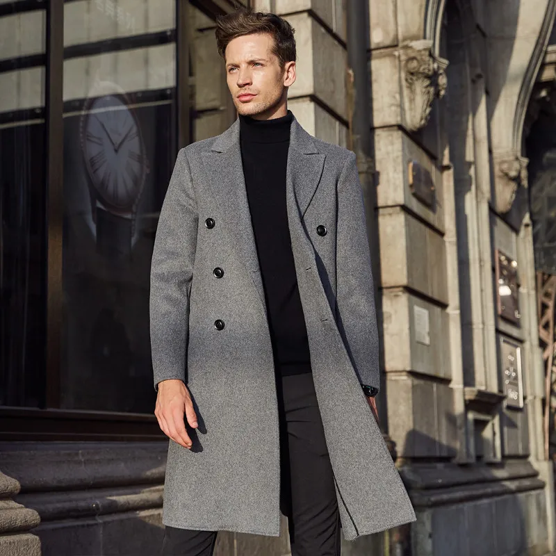 Men Jacket Autumn Winter Double-sided Handmade Wool Coat Men Long Windbreaker Leisure Large size Warm Male Woolen Outerwear X660
Men Jacket Autumn Winter Double-sided Handmade Wool Coat Men Long Windbreaker Leisure Large size Warm Male Woolen Outerwear X660
