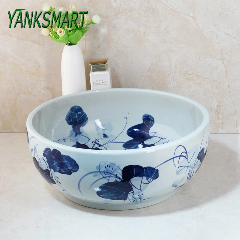 YANKSMART Bathroom Ceramic Round Washbasin Vessel Lavatory Counter Top Wash Basin Sink Combination Set Mixer Faucet
YANKSMART Bathroom Ceramic Round Washbasin Vessel Lavatory Counter Top Wash Basin Sink Combination Set Mixer Faucet