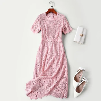New dress clothes European and American high end customized short sleeves slim temperament famous mid long dress
New dress clothes European and American high end customized short sleeves slim temperament famous mid long dress