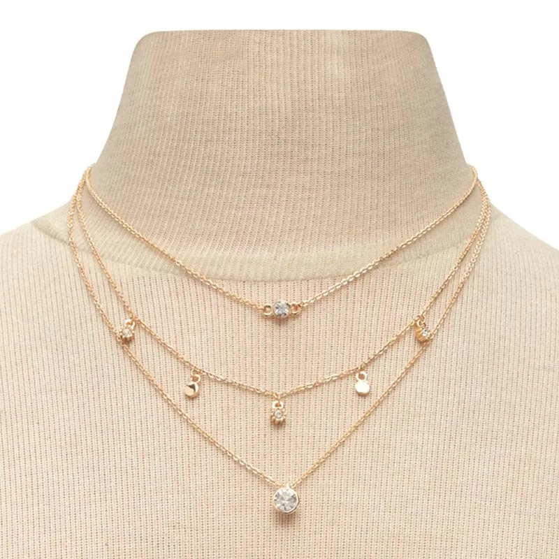 Fashion Statement Crystal Pendant Necklace Tassels Geometric Metal Dot Pendant Collier Women Layered Chain Necklace Jewelry
Fashion Statement Crystal Pendant Necklace Tassels Geometric Metal Dot Pendant Collier Women Layered Chain Necklace Jewelry
