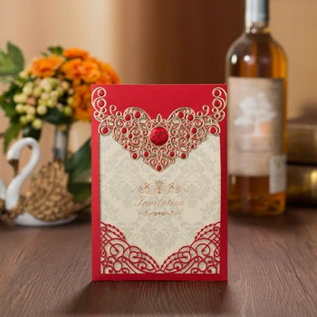 (20 pieces/lot) Laser Cut Floral Luxury Red Wedding Invitation Card Gold Engagement Bridal Shower Birthday Invitations CX071
(20 pieces/lot) Laser Cut Floral Luxury Red Wedding Invitation Card Gold Engagement Bridal Shower Birthday Invitations CX071