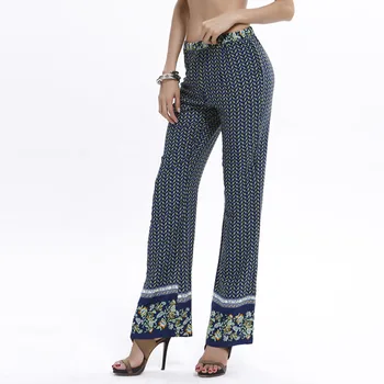 Botanical Print Pantalon Taille Haute Femme Elastic Waist Straight Women Trousers Gray 2018 Spring Autumn Mid Waist Long Pants 
Botanical Print Pantalon Taille Haute Femme Elastic Waist Straight Women Trousers Gray 2018 Spring Autumn Mid Waist Long Pants