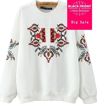 Women's 2019 spring fashion long-sleeve flower embroidery o-neck pullover sweatshirt female M082
Women's 2019 spring fashion long-sleeve flower embroidery o-neck pullover sweatshirt female M082