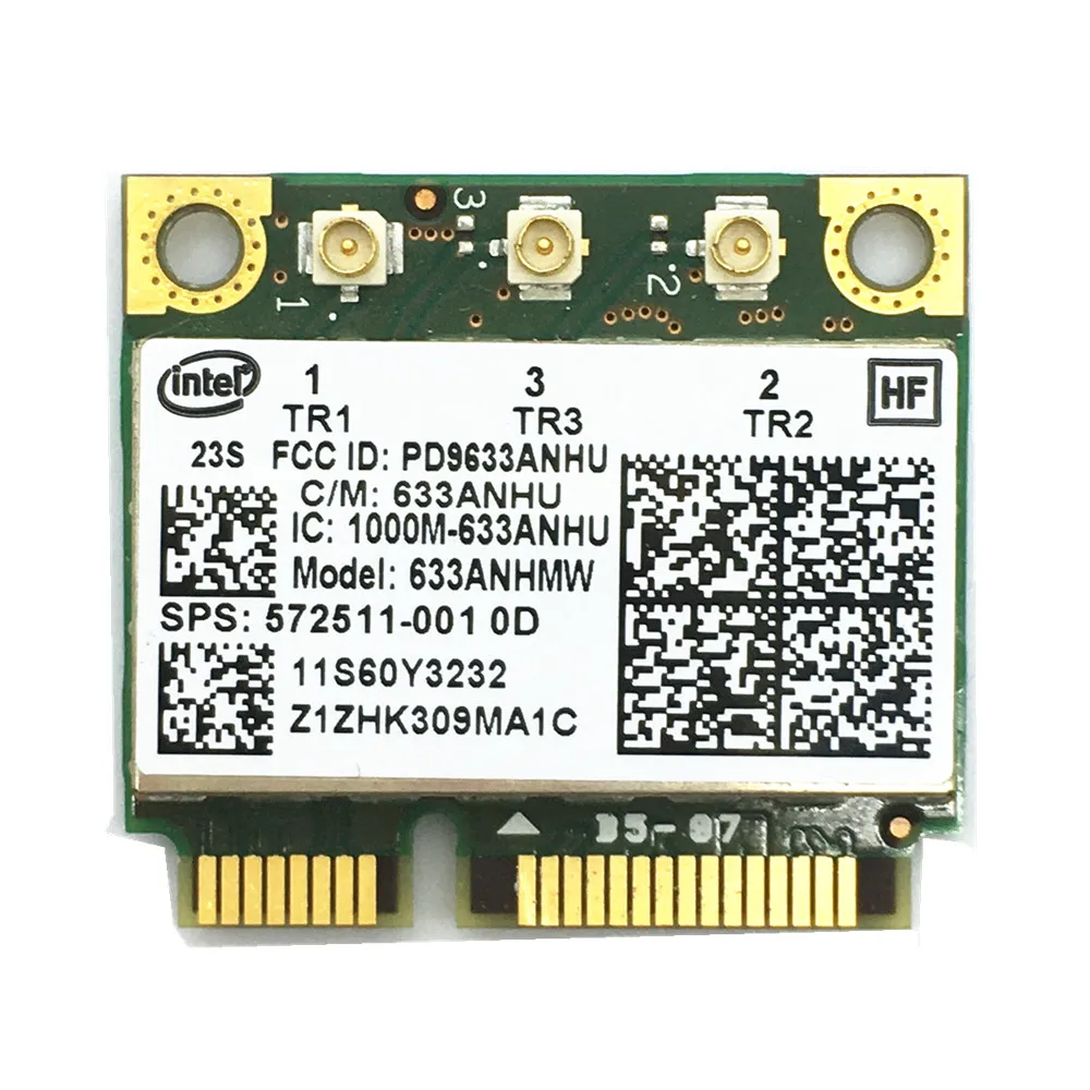 Ultimate-N Intel 6300 633ANHMW 6300AGN Half Mini PCI-E 2 4G/5 ГГц беспроводная карта для X230 X220 T410 T420 FRU 60Y3233 |