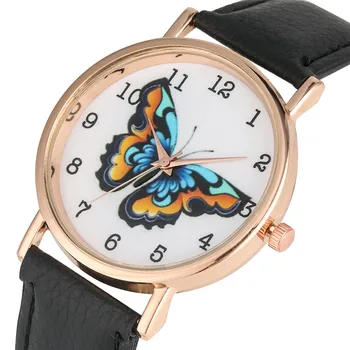 Unique Butterfly Pattern Dial Watch for Women Charming Quartz Watch Movement for Girl Soft Black PU Leather Band Wristwatch
Unique Butterfly Pattern Dial Watch for Women Charming Quartz Watch Movement for Girl Soft Black PU Leather Band Wristwatch