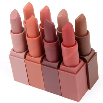 

8PCS/LOT Miss Rose Vitamin E Matte Lip Set Makeup Women Lipstick Long Lasting Waterproof Red Velvet Matte Nude Lipstick