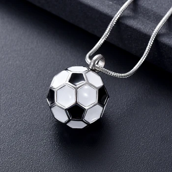IJD10749 Stainless Steel Soccer Ball Cremation Charm Urn Pendant Hold Human Ashes,Black&White Enmael football Memorial Jewelry
IJD10749 Stainless Steel Soccer Ball Cremation Charm Urn Pendant Hold Human Ashes,Black&White Enmael football Memorial Jewelry