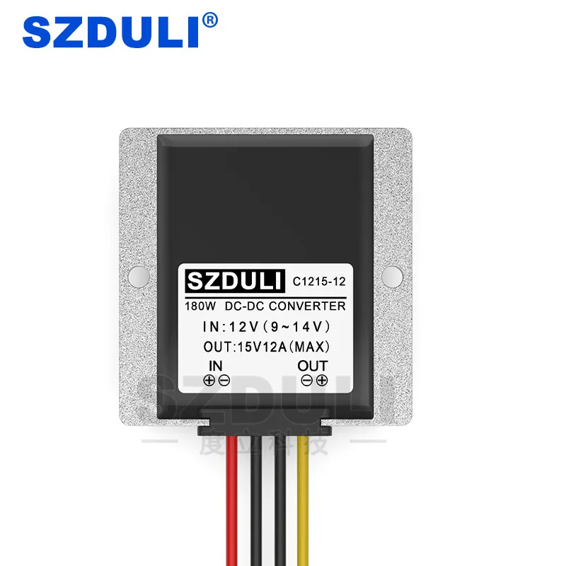 12V to 15V 12A DC power boost module 9~14V to 15V 180W DC power transformer converter CE RoHS
12V to 15V 12A DC power boost module 9~14V to 15V 180W DC power transformer converter CE RoHS