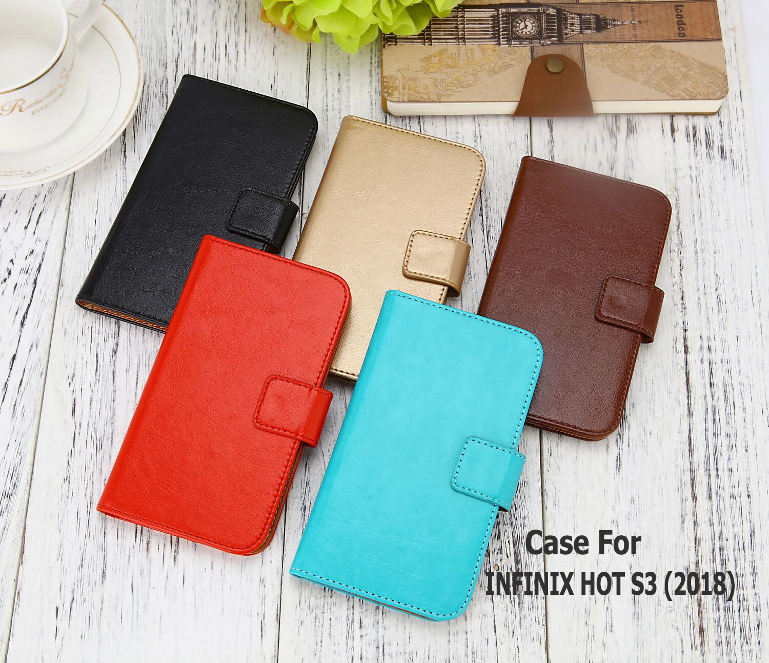 Case For INFINIX HOT S3 (2018) case high quality Pure Color Luxury Flip Leather Fashion Mobile Phone Bag | Мобильные телефоны и